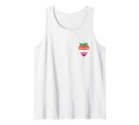 Lesbian Strawberry LGBTQ Pink Pride Flag Cottagecore Fruit Tank Top