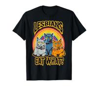 Lesbians Eat What Cat LGBT Rainbow Pride Month Outfit T-Shirt
