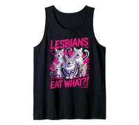 Lesbians Eat What?! Cat Lover Funny Pride Cute LGBTQ Humor Tank Top