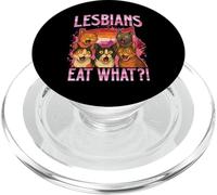 Lesbians Eat What - Cat Lover Kitten Owner Kitty Pun PopSockets PopGrip for MagSafe
