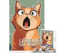 Lesbians Eat What CatShock for Adults 1000 Piece Puzzle Train Logical Thinking And Problem-solving Relaxing Stress Free Enjoyment (38x52cm)