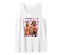 Lesbians Eat What Funny Cat Gay Pride LGBTQ Pun Men Women Tank Top