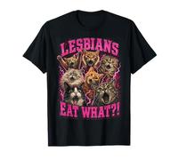 Lesbians Eat What Funny Cat Meme Bootleg Gay Pride LGBTQ T-Shirt