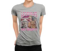 Lesbians Eat What?! Funny Gay Cat Meme Cat Lover Ladies T-Shirt, gray, M