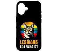 Lesbians Eat What - Funny Pun Cat Gay Pride Month LGBTQ Case for iPhone 16