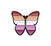 Lesbians Enamel Pins Custom Butterfly Heart with Wings Brooches Lapel Badges She Is Gay Jewelry Gift for Loves Friends, normal, Metal, gem na