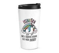 Lesbicorn Unicorn Like A Normal Lesbian But More Awesome Travel Mug Cup