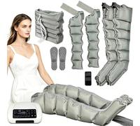LESBJFDM Air Compression Leg Massager with Adjustable Timer Pressure Lymphatic Drainage Machine, Improve Blood Flow Pain Relief Pressotherapy Boots for Lymphedema Lipedema Relax Recovery Treatment