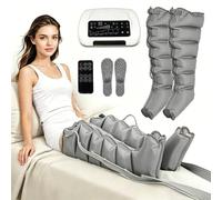 LESBJFDM Lymphatic Drainage Massager with Blood Flow, Electric Air Compression Leg Machine with 6 Chambers for Foot Leg Pain Relief, Pressotherapy Lymphedema Lipedema Treatment Recovery Massage