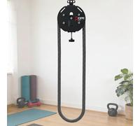 LESBJFDM Portable Pulley Cable Machine, Endless Rope Resistance Trainer, 14ft Nylon Rope, Adjustable Fitness Rope Puller for Home Gym Exercise