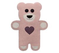 LESCHI 10-Chamber Wheat Bag for Microwave, Washable - Grain Pillow Made of 100% Organic Cotton & Organic Wheat - Ideal Natural Relief for Stomach and Period Pain - Teddy Bear, Rose with Heart