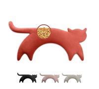 LESCHI Wheat Bag Microwavable - 100% Organic Cotton and Organic Wheat - Cat Red - Microwave Pillow, Unscented - Snug Grain Pillow Ideal for Tension in Back - Neck and Shoulders