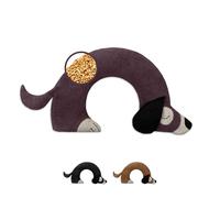 LESCHI Wheat Bag Microwavable, 100% Organic Cotton and Organic Wheat - Dog Purple - Microwave Pillow, Unscented - Snug Grain Pillow Ideal for Tension in Back, Neck, Shoulders - Dachshund, Sausage Dog