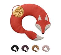LESCHI Wheat Bag Microwavable - 100% Organic Cotton and Organic Wheat - Fox Red - Microwave Pillow, Unscented - Snug Grain Pillow Ideal for Tension in Back, Neck and Shoulders
