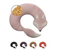 LESCHI Wheat Bag Microwavable - 100% Organic Cotton and Organic Wheat - Fox Rosa - Microwave Pillow, Unscented - Snug Grain Pillow Ideal for Tension in Back, Neck and Shoulders
