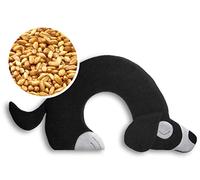 Leschi Wheat Bag microwavable, unscented/Heat Pack for Neck and Shoulders/Animal: Dog Bobby, Black
