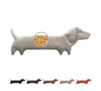 LESCHI XXL Wheat Bag Microwavable (52x20cm), 100% Organic Cotton and Organic Wheat, Dog Grey, Microwave Pillow, Unscented, Snug Grain Pillow Ideal for Tension in Back, Neck and Shoulders