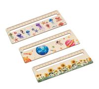 Leselineal wooden bookmarks | Many functions read children help children | Long-term application Custom reading aid | Cute Cartoon Bookmark