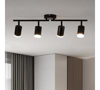Leselux Spotlight Ceiling Light 4 Way, Modern LED Ceiling Light Black, Rotatable Kitchen Spot Lights Bar, GU10 Spotlight Fitting for Bedroom Living Room, Bulb not Included