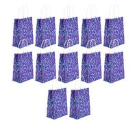 Leseogye 12 Pcs Purple Demon Party Bags, Purple Energy Gift Bags for Kpop Party, Gift Bag with Handle for Birthday, Halloween