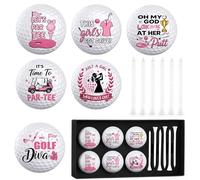 Leseogye 12PCS Funny Golf Balls, 6 Lady Golf Balls with 6 White Tees in Premium Gift Box, Novelty Golf Balls with Surlyn Shell and Rubber Core, Golf Gifts for Women