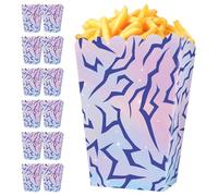 Leseogye 12PCS Popcorn Boxes Purple Demon Lightning Design, Snack Box for Kpop Theme Party, Popcorn Bucket for Home Cinema Party Snack Favors 5.1x2.5x1.8inch