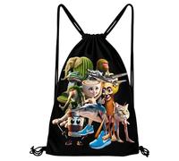 Leseogye Brainrot Drawstring Bag, Black Brain rot Drawstring Bag, Waterproof Swimming Bag Boys, Brainrot Bag for Gym, Sports, Travel, Swim, School