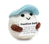 Leseogye Crocheted Capped Golf Ball, Emotional Support Gift For Golfer, Golf Lover, Coach, Golf Gifts For Men, 2.48 Inch