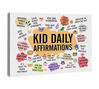 Leseogye Daily Reminders Inspirational Quote Wall Art, Framed Motivational Wall Art for Kids, Positive Affirmations Prints for Home Office Nursery Preschool Classroom Decor, (8x10in, Framed)