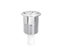 Leseogye Dual Toilet Flush Button, Chrome Replacement Toilet Flush Button Pusher Compatible with Siamp Flush Valve, Compatible with Skipper 45, Silver Dual Flush Toilet Push Button ABS Accessories