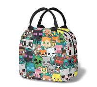 Leseogye Game Lunch Bag, Insulated Reusable Lunch Box, Portable Waterproof Kids Lunch Bag, Game Boy Food Carier for School Picnic Travel Back to School Gifts