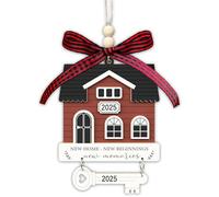 Leseogye New Home Ornament 2025 House Warming Gifts for Women Couple Beautiful Wooden House Hanging Ornaments New Home Gifts for Friends Neighbourhood Couple Family