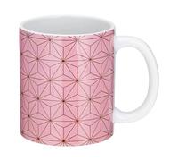 Leseogye Pink Checkered Mug, Demon Coffee Mugs, Novelty Cup for Coffee or Tea, Ideal for Home, Office, Kitchen, Gift for Anime Fans