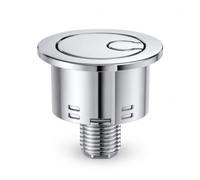Leseogye Toilet Flush Button Compatible with Roca A822505500 - Chrome Dual Push Button Replacement, Silver Toilet Button Pusher for Cistern Flush Repairs