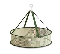 Leseogye Underwear Dryer Hanger, Herb Drying Rack, Hanging Mesh Net, Washable Mesh Laundry Bag for Drying Clothes, Fruits, Vegetables, Herbs for Home and Garden, 360 Degree Rotation, 45×11cm(Green)