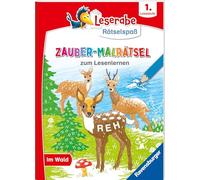 Leserabe Rätselspaß Zauber-Malrätsel: Im Wald (1. Lesestufe)