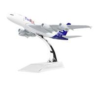 LESES Diecast Plane Model 1:400 Scale FedEx A380 Airplane Model for Decoration or Gift