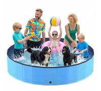 Lesguyor Foldable Dog Pool, Collapsible Dog Swimming Pool Hard Plastic Portable Pets Bath Tub for Dogs and Cats, Pet Wading Pool for Indoor Outdoor Backyard