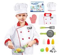 Lesheng space Chef Costume for Kids Fancy Dress for Kids & Toddlers Pretend Role Play Dress -Up Set With kids cooking kit for Age 3-7