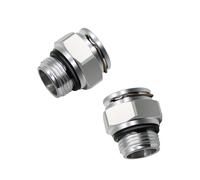 LESHIAUTO 2PCS Transmission Cooler Line Fittings, Quick Connect Oil Cooler Tube Connector Compatible with Dodge Ram 1500 2500 4500 Jeep Grand Cherokee Wrangler Chrysler 300 Replace# 52854784AA