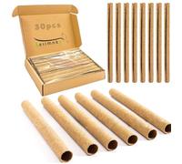 Lesimnky 30PCS Birds Perch Covers, Sand Perch for Bird Cage Platform Accessories Bird Perch Covers Sandpaper Sand Perch Covers for Parakeets Canaries Finches & Small Birds, Yellow