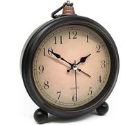 Lesipee Retro Alarm Clock - Old Fashion Bedside Clock With Non-Ticking, Vintage Battery Operated, Easy Operation, Loud Alarm for Bedrooms and Living Room