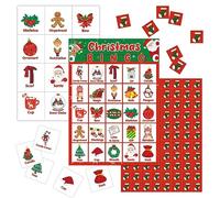 Lesixur Christmas Bingo Games - Christmas Bingo Games for 24 Players, Christmas Party Supplies, Holiday Bingo Games for Family, Friends, Colleagues, Neighbors- A04