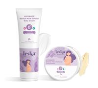 LESKA Leska Maternity Cream 2-Pack | Level B: Hydrate Cream and Butter for Abdomen, Stretch Marks (Months of Pregnancy 6-9) | Part of a Complete Care System