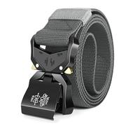Leskyair Men Tactical Belt, Work Belts for Men Military Hiking Heavy Duty Belt 1.5 Inch, Nylon Webbing Tool Belt with Quick Release Metal Buckle
