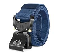 Leskyair Men Tactical Belt, Work Belts for Men Military Hiking Heavy Duty Belt 1.5 Inch, Nylon Webbing Tool Belt with Quick Release Metal Buckle