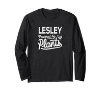 LESLEY Powered by Plants Personalized Gift For Plant Moms Long Sleeve T-Shirt