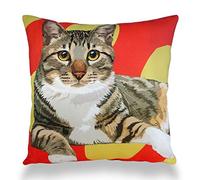 Leslie Gerry Tabby Cat Cushion Cover
