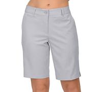 Lesmart Womens Golf Shorts Lightweight Stretch Relaxed Fit Knee Length Ladies Bermuda Shorts Grey UK Size 12