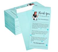 Lesnala 100Pcs Housekeeping tip envelopes Cash self adhesive tip envelopes Housekeeping thank you tip envelopes Bulk for Hotel Motel Coin Seed Money Gratuity Key Cards Saving Check 6.6 x 3.15inch